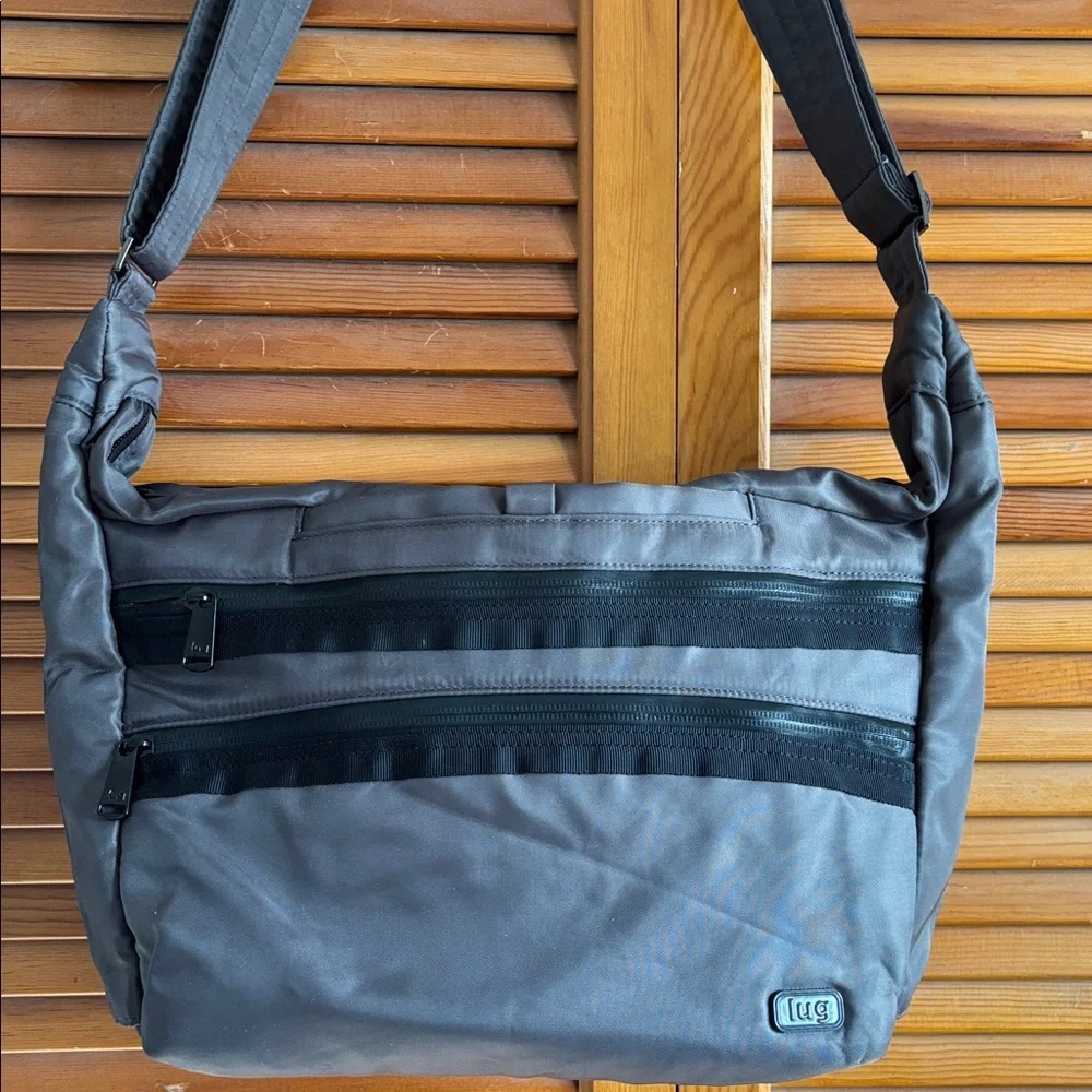 LUG TROOPER SLING BAG Purse‎ Gray Hidden Cargo Multi Pockets RFID Tote